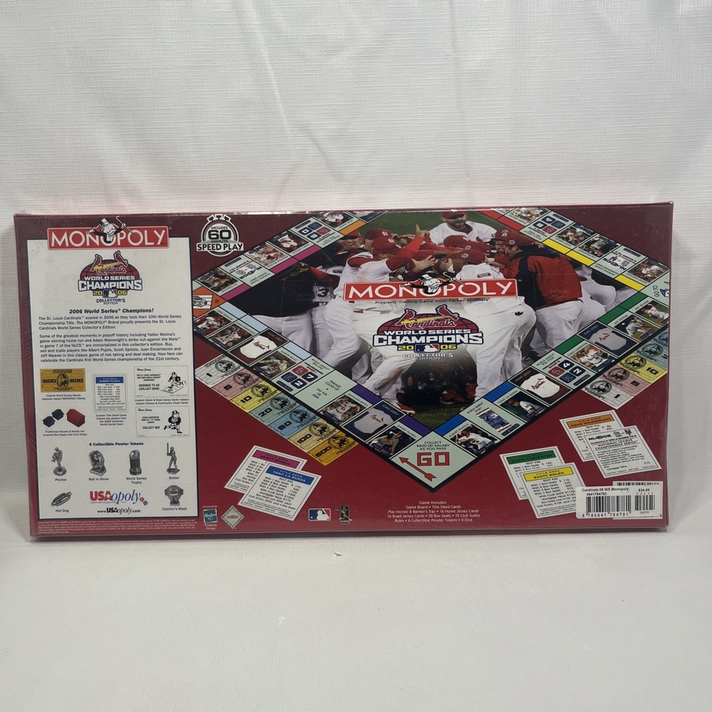 NEW Monopoly St. Louis Cardinals 2006 World Series Champion Collectors Edition - Picture 6 of 9